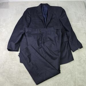 Made In Italy Ralph Lauren Purple Label Navy Wool Custom Fit Suit 40R Pants 36